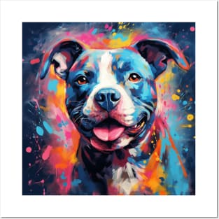 Staffy Painting Posters and Art